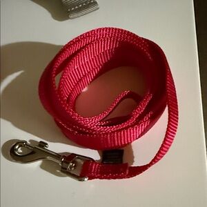 New! Red Dog Leash with Silver Clip 10ft